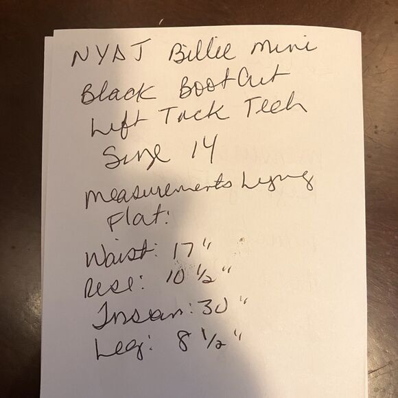 NYDJ Women's 14 Billie Mini Bootcut Black Lift & Tuck Technology Made in USA EUC - Picture 11 of 15